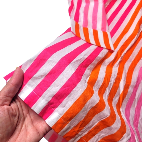 NWT BEACH RIOT Alexa Stripe Long Sleeve Cover-Up Shirt Sunset Stripes PL - Picture 5 of 9